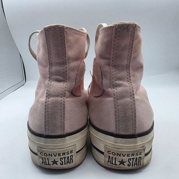 Converse All Star High Top Womens Size 7 Pink Lace Up Platform Sneakers Casual - Picture 5 of 13